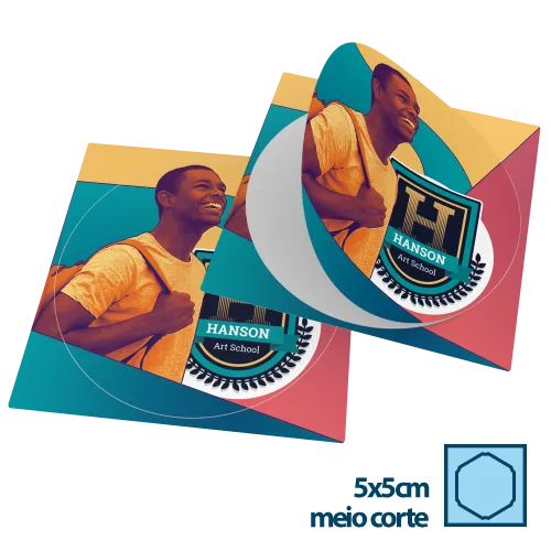 Adesivo de Papel 5x5cm