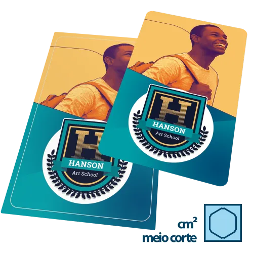 Adesivo de Papel por cm² - até 250 und.