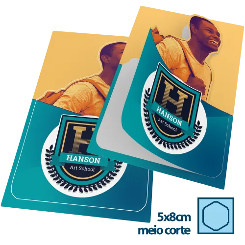 Adesivo de Papel 5x8cm