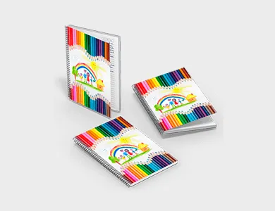 Caderno com Espiral Capa Maleável A5 14,8x21 48 folhas 4x0 Supremo - 4x0