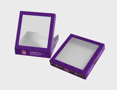 Caixa Multiuso com Visor Kraft 240g sem Película Antigordura 20x21x3,8cm - 4x0