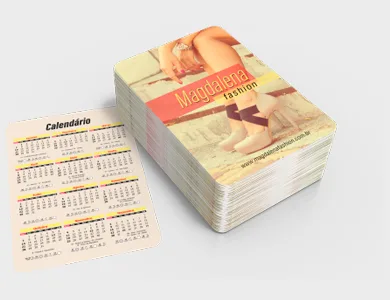 Calendário de Bolso 2027 Couchê 250g Verniz Total Frente 6,5x9,5cm - 4x1