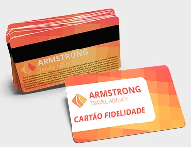 Cartão Fidelidade com Arte Única em PVC 0,76mm Cristal Frente e Verso Fosco 8,5x5,4cm - 4x4