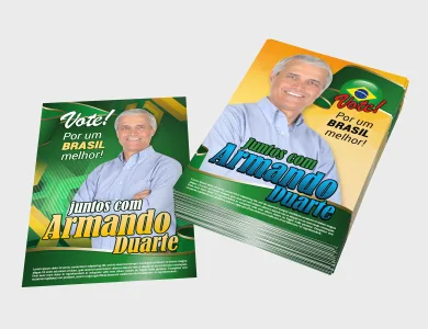 Cartaz Político Couchê 120g Sem Verniz 30x42cm - 4x0