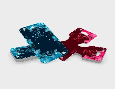 Cartela de Bijuteria Formatos Especiais Couchê 300g Laminação Fosca 9x5cm - 4x4