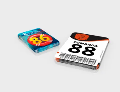 Comanda com Dados Variáveis em PVC 0,5mm Fosco Frente e Verso 8,5x11,4cm - 4x0