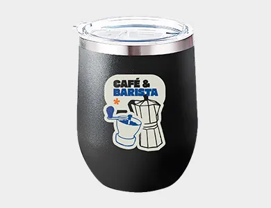 Copo Cuia 360ml com Tampa e Acrilico Impressão DTF - 4x0