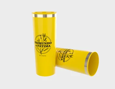 Copo Long Drink com Borda Metalizada 350ml - 1 Cor de Impressão - 1x1