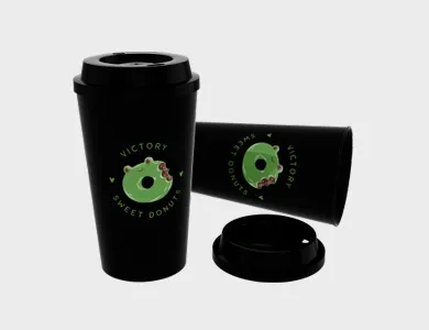 Copo Twister com Tampa Café 575ml - Impressão Colorida - 4x0