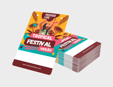 Credencial com Dois Furos Supremo 300g Sem Verniz 9x10 cm - 4x0