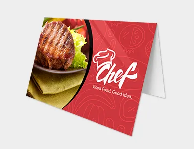 Displays de Mesa Tipo A em PVC 0,76mm Cristal Frente e Verso 14,4x7,2cm - 4x0