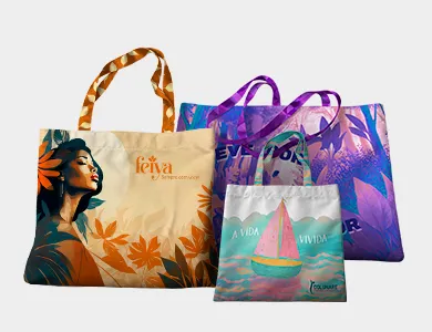 Ecobag em Microfibra com Alça Personalizada 40x40cm - 4x0