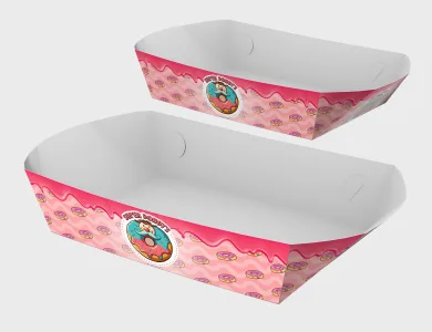Embalagem Multiuso Bandeja Kraft 240g sem Película Antigordura 11x7,5x3,5cm - 4x0