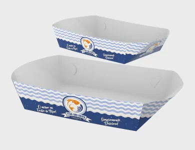 Embalagem Multiuso Bandeja Kraft 240g sem Película Antigordura 17x11,5x5,7cm - 4x0