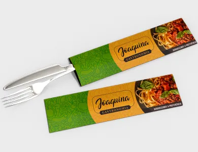 Envelope para Talheres Sulfite 120g Sem Verniz 25,5x7cm - 4x0