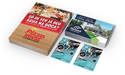Folder com 2 Dobras Couchê 120g Verniz Total Frente e Verso 21x29,7cm - 4x4