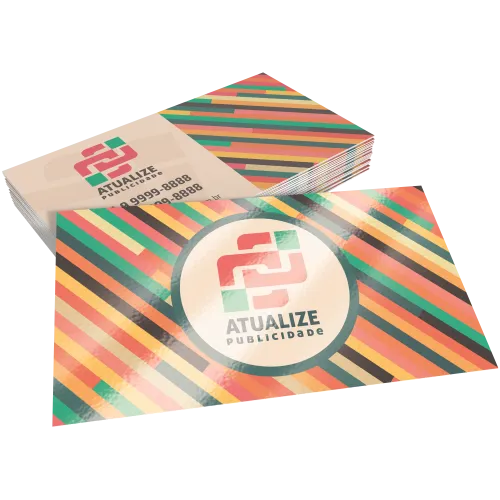 Cartão de Visita Couchê 300g Verniz Total Frente e Verso