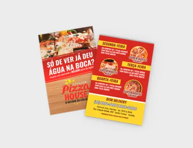 Folder Couchê 300g Laminação Holográfica 18x20cm - 4x4