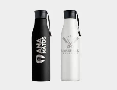 Garrafa Inox Noir 800ml Gravação a Laser - 1x1