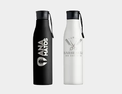 Garrafa Inox Noir 800ml Gravação a Laser - 1x1