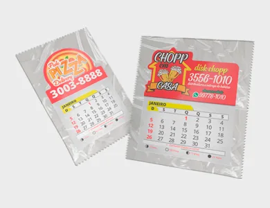 Ímã de Geladeira com Faca Personalizada e Bloco de Calendário 2027 Embalado Individualmente Supremo 4x5cm - 4x0