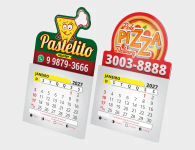 Ímã de Geladeira com Faca Personalizada e Bloco de Calendário 2027 Supremo 8x5cm - 4x0