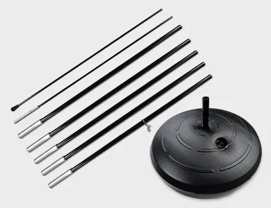 Kit Base Plástica e Hastes para Wind Banner Gigante - Não Informado