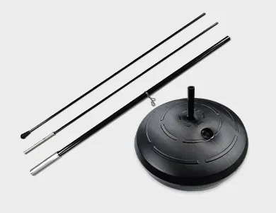 Kit Base Plástica e Hastes para Wind Banner Mini - Não Informado