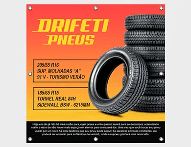 Lona 440g por m² com Ilhós Metálico - 4x4