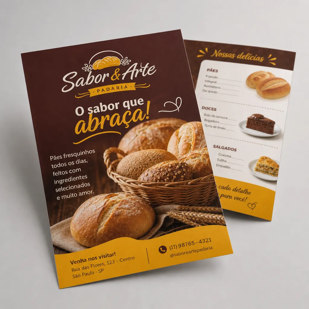 Folder Couchê 90g Sem Verniz