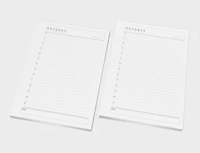 Miolo de Agenda A5 Sulfite 75g PB - Modelo Permanente 2027 - 1x1