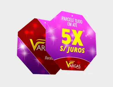 Móbile Octagonal Grande PVC 0,3 mm Verniz Frente e Verso 47x47 cm - 4x4