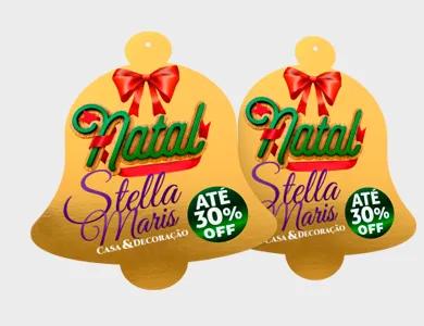 Móbile Sino de Natal Grande PVC 0,3 mm Verniz Total Frente e Verso 35,6x38 cm - 4x4