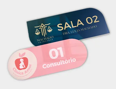 Placas de Sinalização/imobiliária com Corte Especial em Acrílico 3mm com Impressão Direta 21x30cm - 4x0