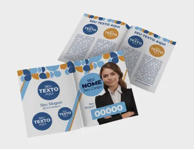 Plano de Governo Couchê 90g Sem Verniz 10,5x15cm 4 Páginas - 4x4