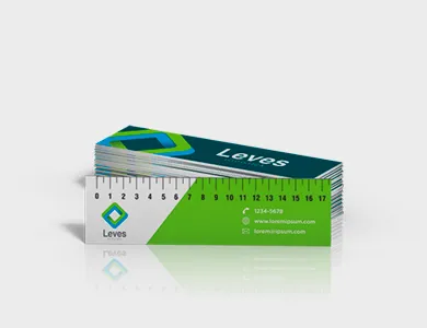 Régua em PVC 0,3mm Transparente 17,6x5,4cm - 4x0