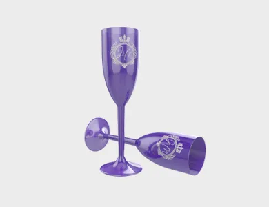 Taça de Champagne 215ml - Impressão Colorida - 4x0