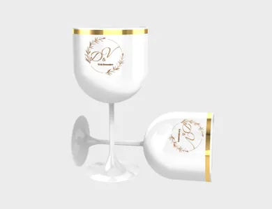Taça de GIN com Borda Metalizada 650ml - 1 Cor de Impressão - 1x1