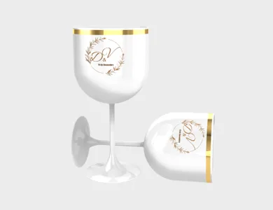 Taça de GIN com Borda Metalizada 650ml - Impressão Colorida - 4x0