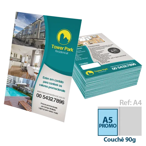 Folder Couchê 90g Sem Verniz