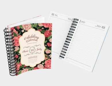 Agenda Diária A6 2027  Capa Maleável 328 Páginas 10,6x14,9cm (Couchê 300g Laminação Fosca) - 4x0