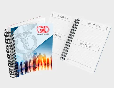Agenda Dois Dias por Página A5 2027  Capa Maleável 192 Páginas 14,95x21cm (Couchê 300g Laminação Fosca) - 4x0