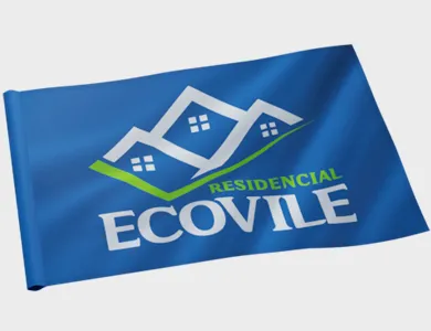 Bandeira em Tecido Gabardine com Bolsa para Haste 70x100cm - 4x0