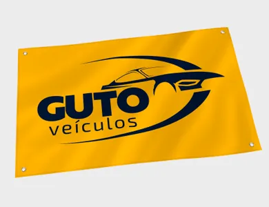 Bandeira em Tecido Gabardine com Ilhós 100x140cm - 4x0