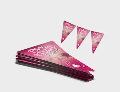 Bandeirolas Grandes Couchê 250g Verniz Total Frente 20,7x34 cm - 4x4