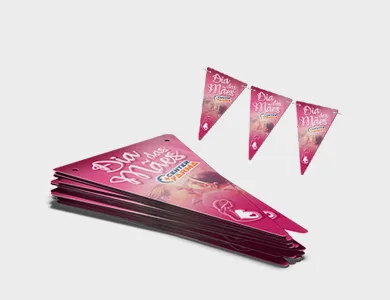 Bandeirolas Grandes Couchê 250g Verniz Total Frente 20,7x34 cm - 4x4